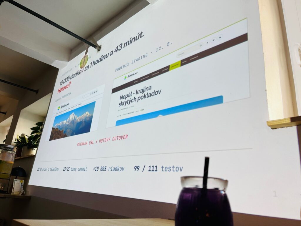 Ukážka práce s AI coding workflow na stretnutí MAINDSET